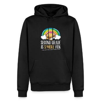 Camping Enfants Rainbow Marshmallow Second Grade S S - Sweat à capuche Premium bio Homme - noir - Devant - Nico (187cm)