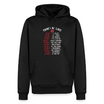 Drapeau de Trinité-et-Tobago - Sweat à capuche Premium bio Homme - noir - Devant - Nico (187cm)