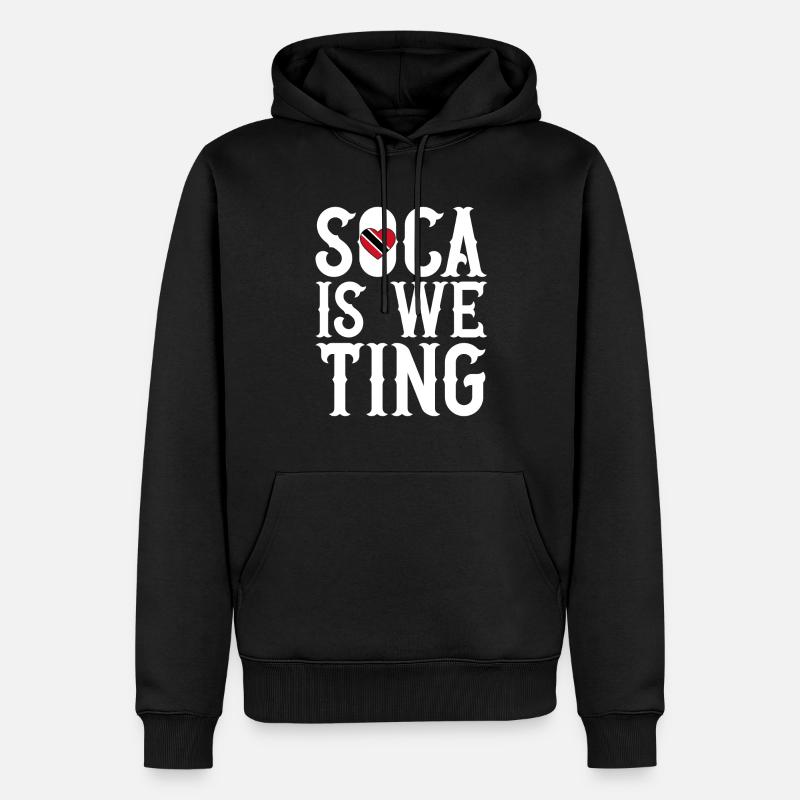 Drapeau de Trinité-et-Tobago - Sweat à capuche Premium bio Homme - noir