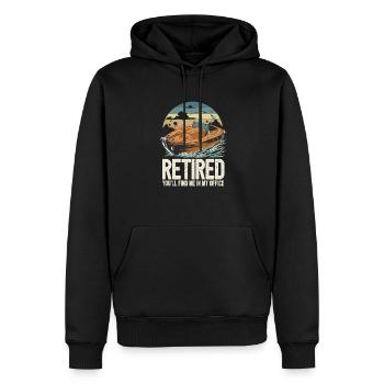 Retired You'll Find Me In My Office Lake Life - Männer Premium Bio Hoodie - Schwarz - Vorne - Nico (187cm)