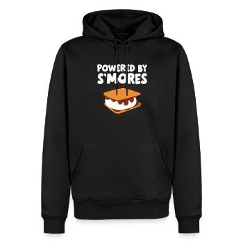 Camper Marshmallow Campfire Funny Powered By Smore - Men’s Premium Organic Hoodie - black - Front - Nico (187cm)