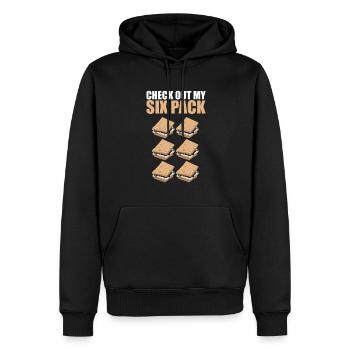 Smore Enthusiast Campfire Marshmallow Découvrez mon - Sweat à capuche Premium bio Homme - noir - Devant - Nico (187cm)