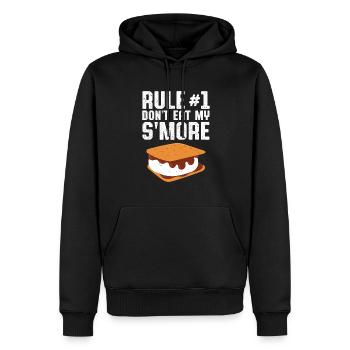 Rule Number 1 Don't Eat My Smores Funny Camping Ca - Men’s Premium Organic Hoodie - black - Front - Nico (187cm)