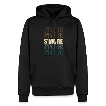 Vintage Marshmallow Camper Camping Smore - Sweat à capuche Premium bio Homme - noir - Devant - Nico (187cm)