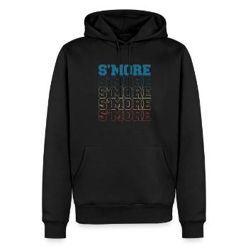 Camper Vintage Smore Marshmallow Retro - Sweat à capuche Premium bio Homme - noir - Devant - Nico (187cm)