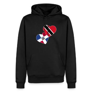 Drapeau de Trinité-et-Tobago - Sweat à capuche Premium bio Homme - noir - Devant - Nico (187cm)