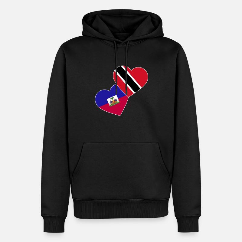 Drapeau de Trinité-et-Tobago - Sweat à capuche Premium bio Homme - noir