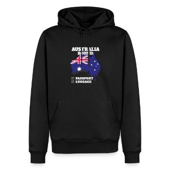 Australia Bound Country Travel Australian Flag - Männer Premium Bio Hoodie - Schwarz - Vorne - Nico (187cm)