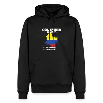 Colombie Bound Country Travel Drapeau colombien - Sweat à capuche Premium bio Homme - noir - Devant - Nico (187cm)