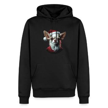 Chihuahua | Merry Christmas | X-Mas Tree | Cute - Men’s Premium Organic Hoodie - black - Front - Nico (187cm)