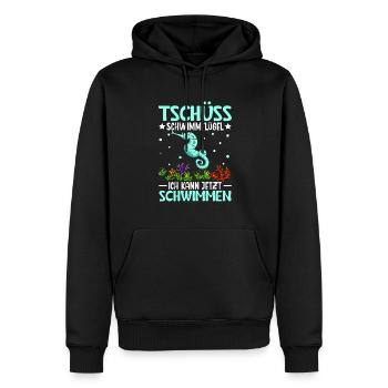 Schwimmflügel Seepferdchen Schwimmen - Männer Premium Bio Hoodie - Schwarz - Vorne - Nico (187cm)