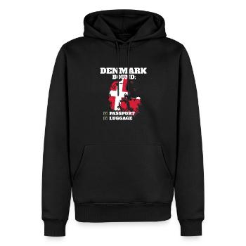Danemark Bound Country Travel Dane Flag Vacances - Sweat à capuche Premium bio Homme - noir - Devant - Nico (187cm)