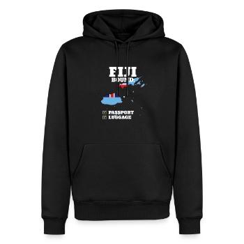 Fidji Bound Country Travel Vacances drapeau fidjien - Sweat à capuche Premium bio Homme - noir - Devant - Nico (187cm)