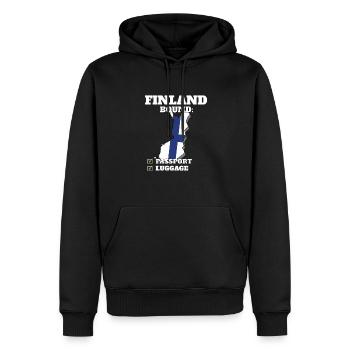 Finland Bound Country Travel Finnish Flag - Männer Premium Bio Hoodie - Schwarz - Vorne - Nico (187cm)