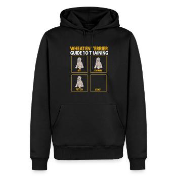 Terrier irlandais à enrobage doux - Sweat à capuche Premium bio Homme - noir - Devant - Nico (187cm)
