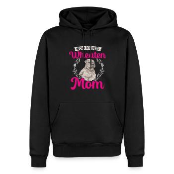 Terrier irlandais à enrobage doux - Sweat à capuche Premium bio Homme - noir - Devant - Nico (187cm)