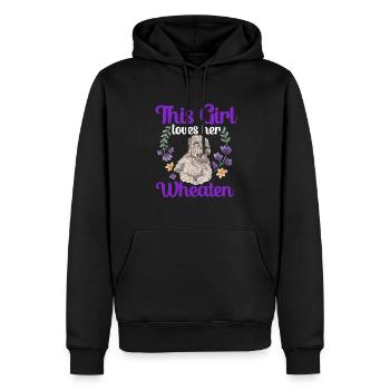 Terrier irlandais à enrobage doux - Sweat à capuche Premium bio Homme - noir - Devant - Nico (187cm)
