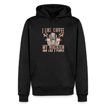 Irish Soft Coated Wheaten Terrier - Männer Premium Bio Hoodie - Schwarz - Vorne - Nico (187cm)