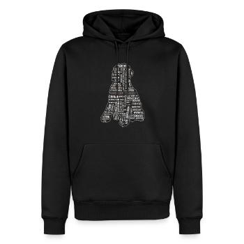 Irish Soft Coated Wheaten Terrier - Männer Premium Bio Hoodie - Schwarz - Vorne - Nico (187cm)