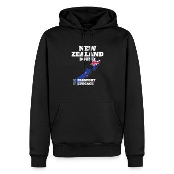 New Zealand Bound Country Travel Kiwi Flag - Männer Premium Bio Hoodie - Schwarz - Vorne - Nico (187cm)