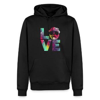 Irish Soft Coated Wheaten Terrier - Männer Premium Bio Hoodie - Schwarz - Vorne - Nico (187cm)