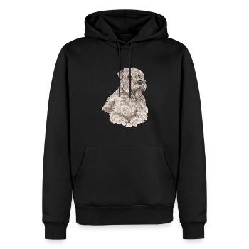 Irish Soft Coated Wheaten Terrier - Männer Premium Bio Hoodie - Schwarz - Vorne - Nico (187cm)