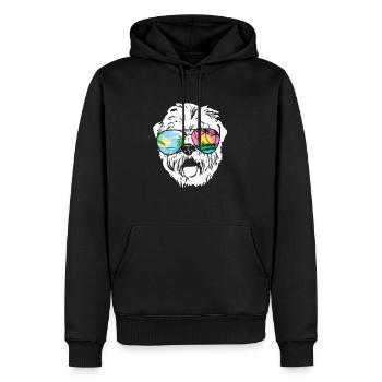 Irish Soft Coated Wheaten Terrier - Männer Premium Bio Hoodie - Schwarz - Vorne - Nico (187cm)