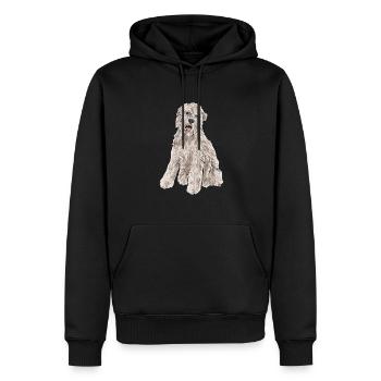 Irish Soft Coated Wheaten Terrier - Männer Premium Bio Hoodie - Schwarz - Vorne - Nico (187cm)