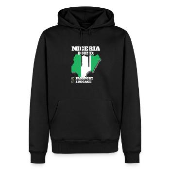 Nigeria Bound Country Travel Nigerian Flag - Männer Premium Bio Hoodie - Schwarz - Vorne - Nico (187cm)