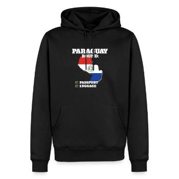 Paraguay Bound Country Travel Drapeau paraguayen - Sweat à capuche Premium bio Homme - noir - Devant - Nico (187cm)