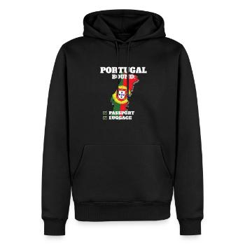 Portugal Bound Country Travel Portuguese Flag - Männer Premium Bio Hoodie - Schwarz - Vorne - Nico (187cm)