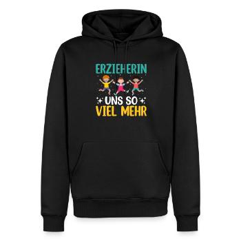 Erzieherin und so viel mehr - Männer Premium Bio Hoodie - Schwarz - Vorne - Nico (187cm)