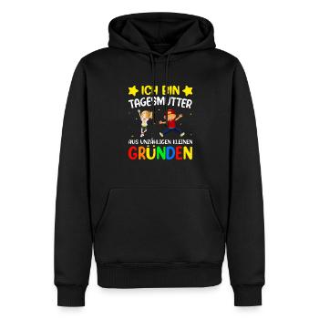 Tagesmutter Abschied - Männer Premium Bio Hoodie - Schwarz - Vorne - Nico (187cm)
