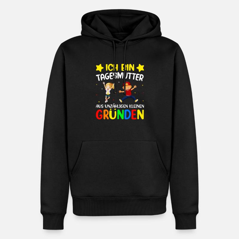 Tagesmutter Abschied - Männer Premium Bio Hoodie - Schwarz