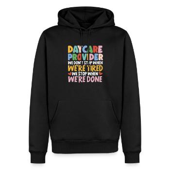 Éducateur d’enseignants en garderie - Sweat à capuche Premium bio Homme - noir - Devant - Nico (187cm)