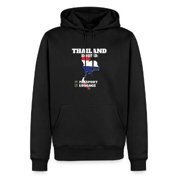 Thaïlande Bound Country Travel Thai Flag Vacances - Sweat à capuche Premium bio Homme - noir - Devant - Nico (187cm)