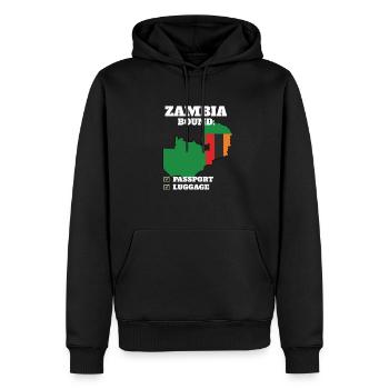 Voyage à la campagne à destination de la Zambie Drapeau zambien Vacances - Sweat à capuche Premium bio Homme - noir - Devant - Nico (187cm)
