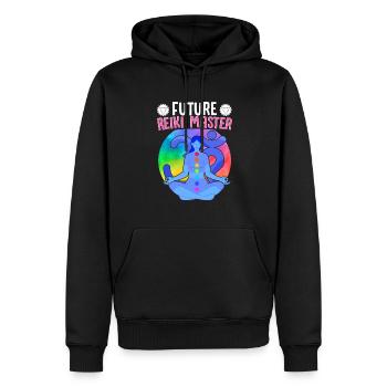 Future Reiki Master Japan Heilkunst - Männer Premium Bio Hoodie - Schwarz - Vorne - Nico (187cm)