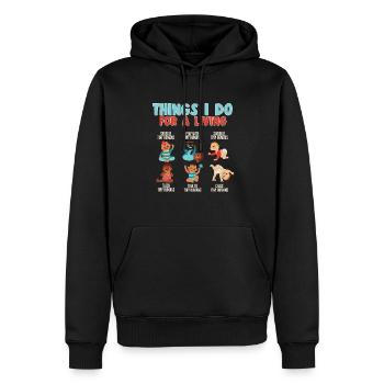 Éducateur d’enseignants en garderie - Sweat à capuche Premium bio Homme - noir - Devant - Nico (187cm)