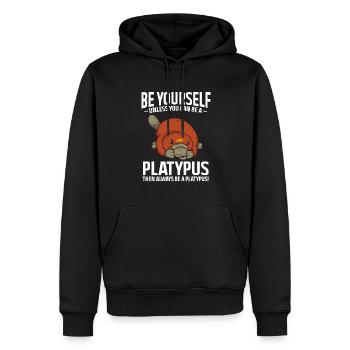 Platypus Schnabeltier - Männer Premium Bio Hoodie - Schwarz - Vorne - Nico (187cm)