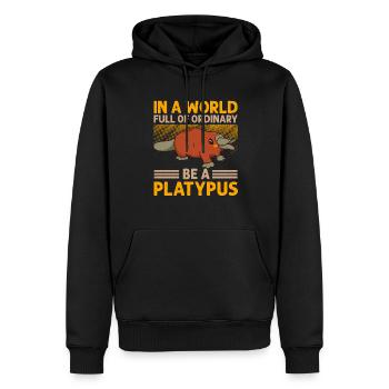Platypus Schnabeltier - Männer Premium Bio Hoodie - Schwarz - Vorne - Nico (187cm)