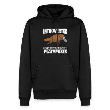 Platypus Schnabeltier - Männer Premium Bio Hoodie - Schwarz - Vorne - Nico (187cm)