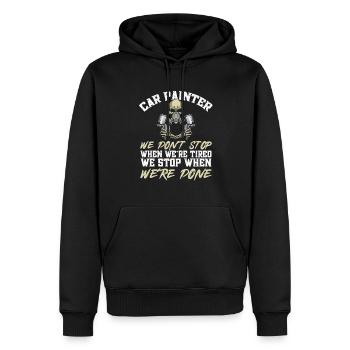 Body Painter Car Painter Painter - Sweat à capuche Premium bio Homme - noir - Devant - Nico (187cm)