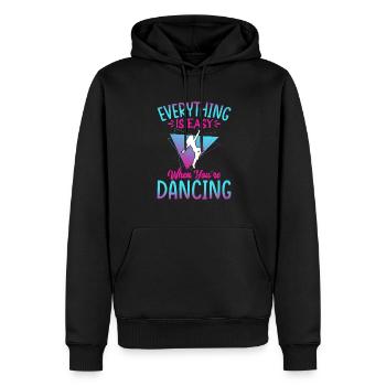 Tanzen - Männer Premium Bio Hoodie - Schwarz - Vorne - Nico (187cm)