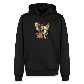 Chihuahua | Bunte Kunst Schöner Hund - Männer Premium Bio Hoodie - Schwarz - Vorne - Nico (187cm)