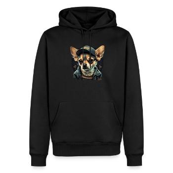 Chihuahua | Trucker LKW-Fahrer Vater Männer Auto - Männer Premium Bio Hoodie - Schwarz - Vorne - Nico (187cm)