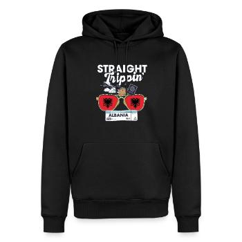 Straight Trippin' Albania Vacation Tour Voyage - Sweat à capuche Premium bio Homme - noir - Devant - Nico (187cm)