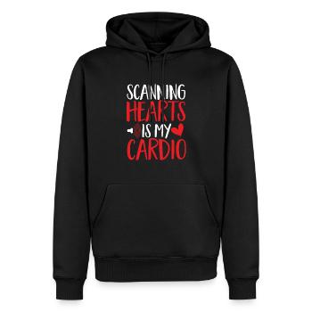Kardiologe Medizinische Sonographie Ultraschall - Männer Premium Bio Hoodie - Schwarz - Vorne - Nico (187cm)