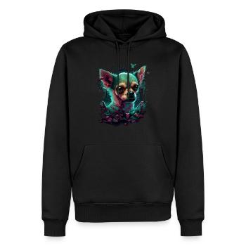 Chihuahua | Zombie Hund Gruselig Halloween Lustig - Männer Premium Bio Hoodie - Schwarz - Vorne - Nico (187cm)