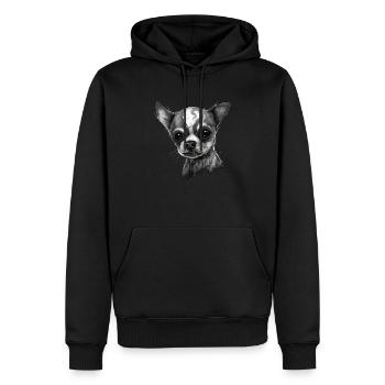 Chihuahua | Zombie Hund Gruselig Halloween Lustig - Männer Premium Bio Hoodie - Schwarz - Vorne - Nico (187cm)